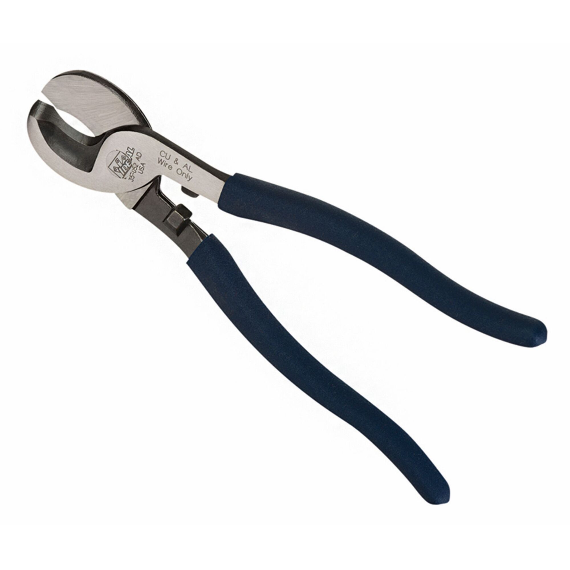 IDEAL, Cable Cutter 9-1/2? Dipped-Grip, high-carbon steel construction, Precision-ground, hardened cutting edges, Cuts up to 2/0 copper and 4/0 aluminum (not for use on ACSR), High-leverage design, tempered body and cutting edges,